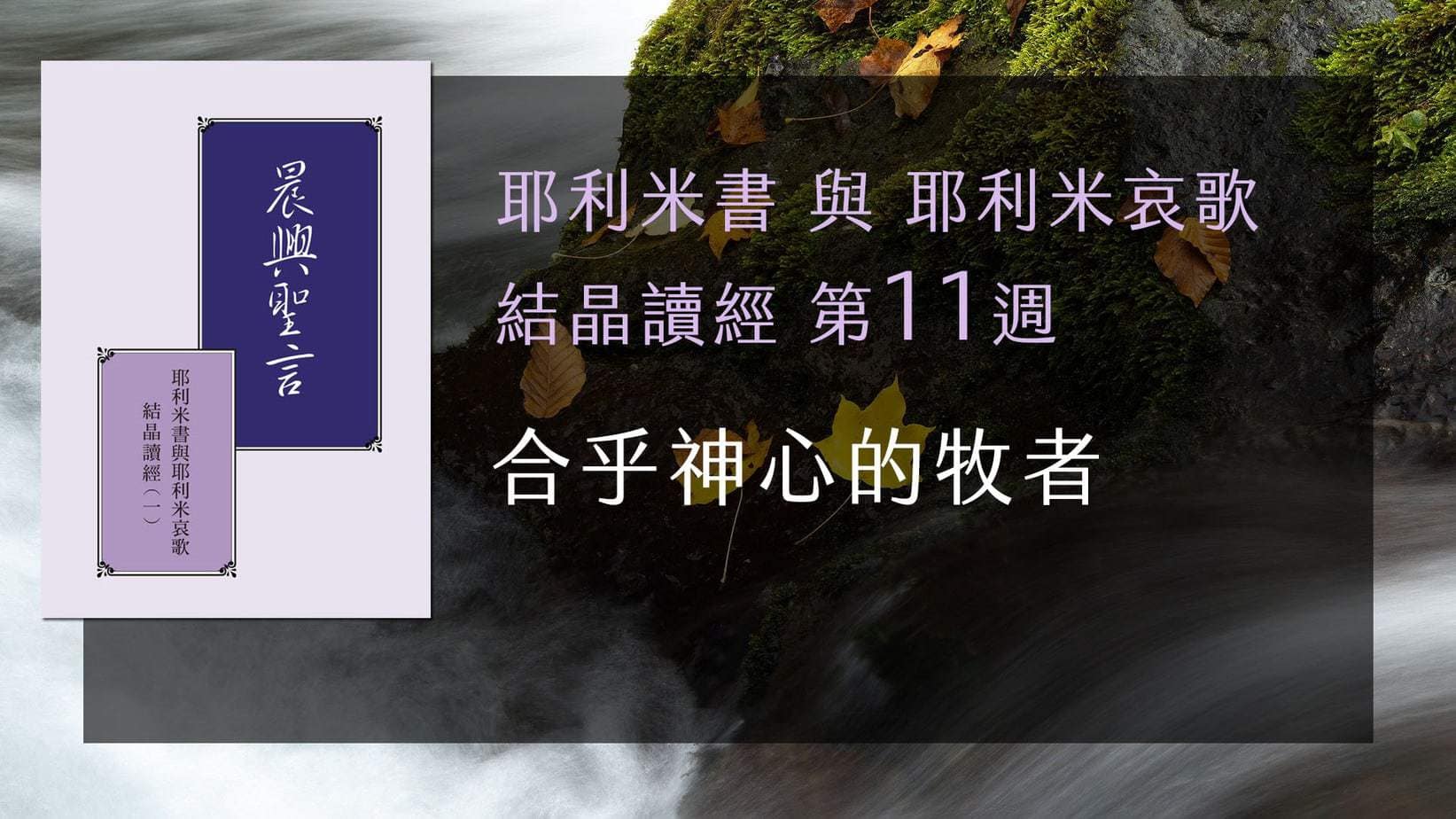 Read more about the article 20201001白天班追求-耶利米書與耶利米哀歌結晶讀經 第十一週
