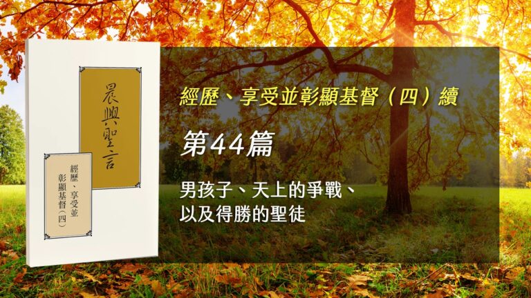 Read more about the article 半年度訓練2025- 第四十四週 男孩子、天上的爭戰、以及得勝的聖徒