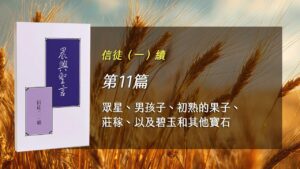 半年度訓練2026- 第十一週 眾星、男孩子、初熟的果子、莊稼、以及碧玉和其他寶石