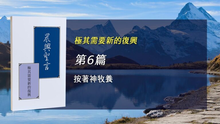 Read more about the article 國殤節特會2026- 第六週 按著神牧養
